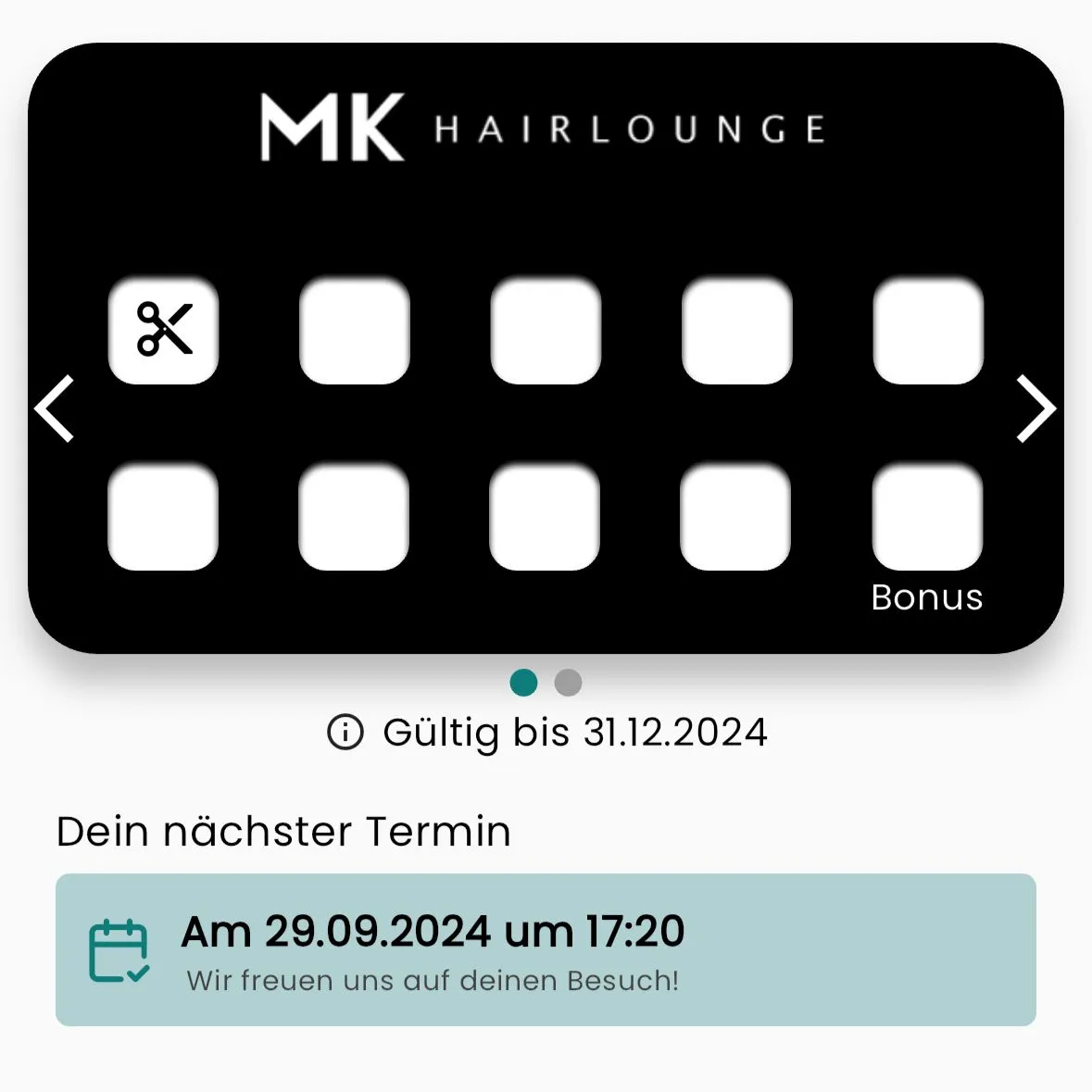 Terminerinnerung Screenshot aus Goody Dashboard